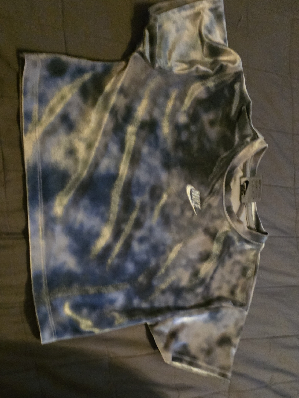 Nike Kids Blue and Gray Tie-Dye Short Sleeve Tee
